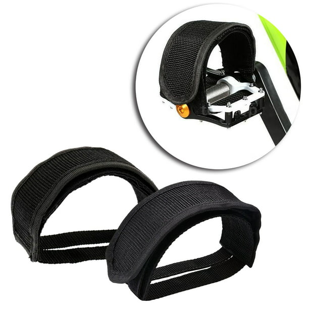 1 Pair Bicycle Pedal MTB Cycling Bike Toe Clip Pedals with Strap Belts 